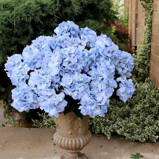 4-Pack: Blue Hydrangea Bush with 7 Sprays, 20-Inch, Patio & Garden, Floral Bush, Floral Home by Artificial Flowers {2}