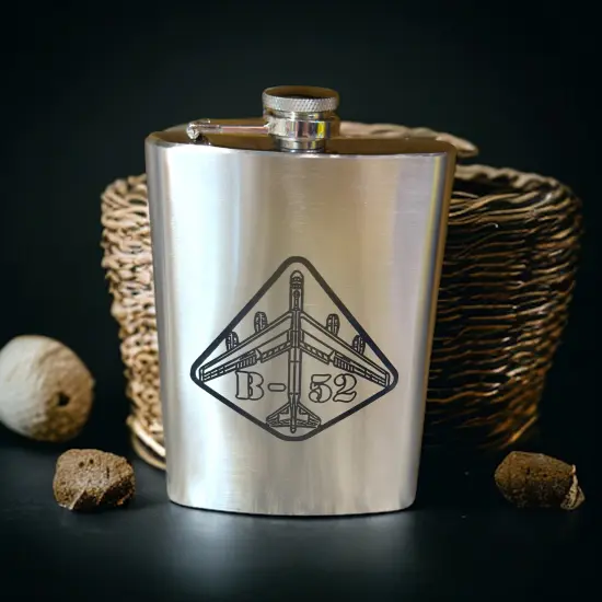 8oz B52 Bomber Stainless Steel Flask {2}