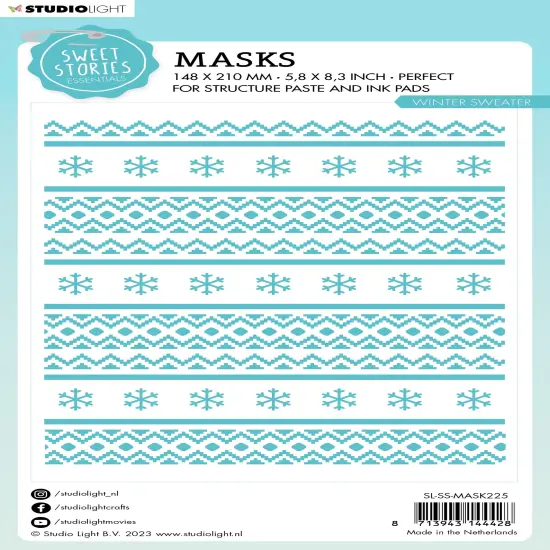 Studio Light Sweet Stories Stencil 5.9"X8.25"-NR.225, Winter Sweater {3}