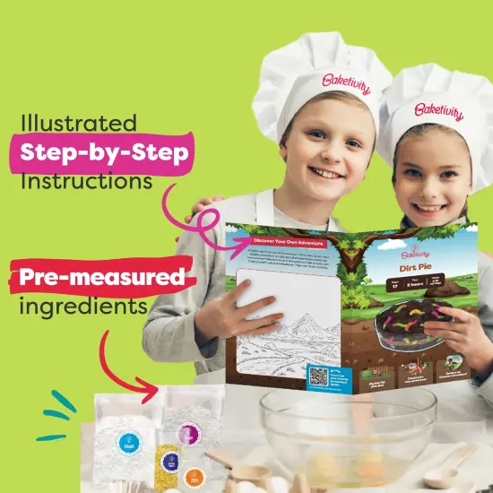 BAKETIVITY Dirt Pie Kids Baking Kit | Delicious Chocolate Cake Kids Baking Set for Girls & Boys | Baking Set for Kids with Pre-Measured Ingredients {4}