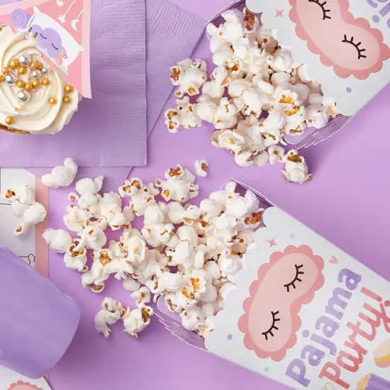 Big Dot of Happiness Pajama Slumber Party - Girls Sleepover Birthday Party Favor Popcorn Treat Boxes - Set of 12 {3}
