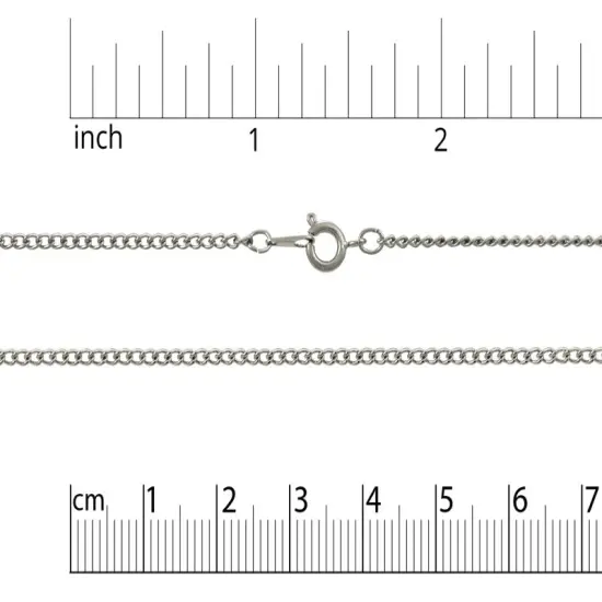 JewelrySupply 24" Curb Chain with Spring Ring Clasp 2mm Thickness Silver Color (1-Pc) {2}