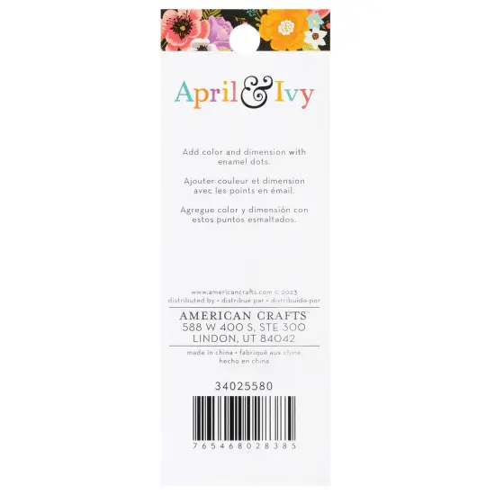 American Crafts April And Ivy Enamel Dots-60/Pkg {3}