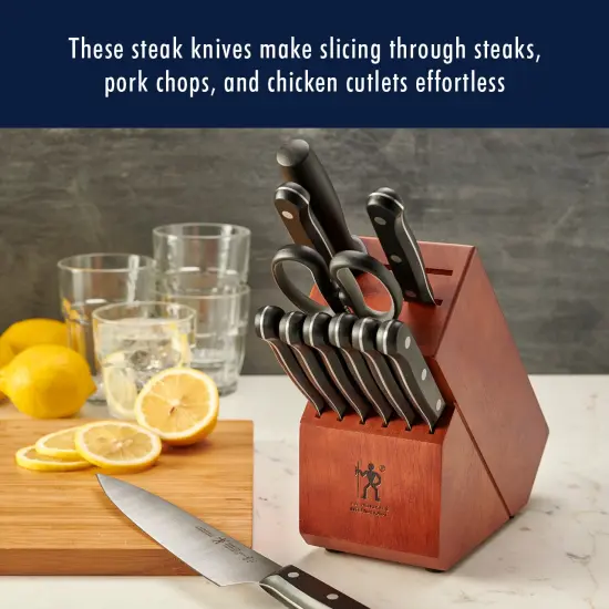 Henckels Solution Steak Knife Set of 8, Black, Stainless Steel {7}