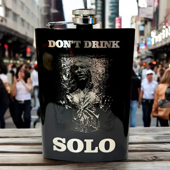 8oz Dont Drink Solo Black Flask {2}
