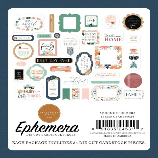 Carta Bella Cardstock Ephemera-Icons, At Home {3}