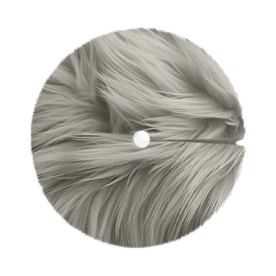 FabricLA 40" Platinum Gray Faux Fur Christmas Tree Skirt - Fluffy Plush Tree Skirt (101cm) for Holiday Decorations {2}