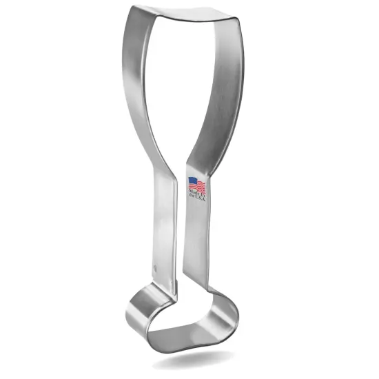 Champagne Glass Cookie Cutter 5 Inch - Made in the USA - Tin Plated Steel - By CookieCutter.Com {1}