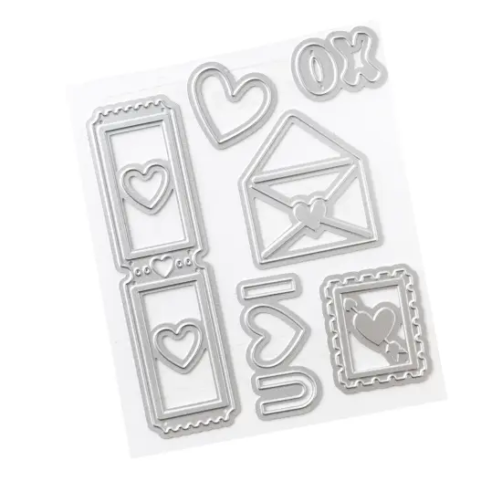American Crafts Cutie Pie Metal Die Set 3"X4"-6/Pkg {4}