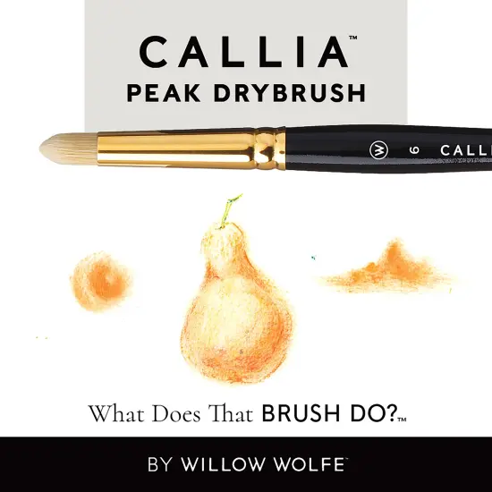 Willow Wolfe Callia Artist Peak Drybrush Brush-2 {7}