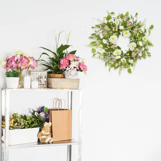 Welcome Spring in Style: 18" Farmhouse Spring Wreaths for Your Home {3}