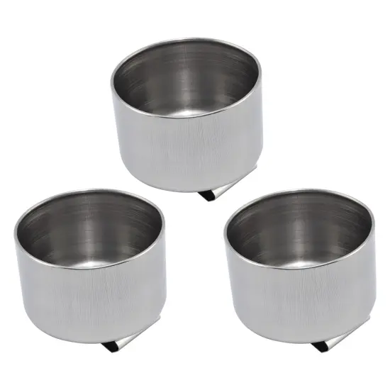 Creative Mark Stainless Steel Palette Cup 100ml, 3 Pack with Sturdy Clip for Palette Attachment- 2-3/8" Diameter Paint Cup for Artists, Students, Professionals {1}
