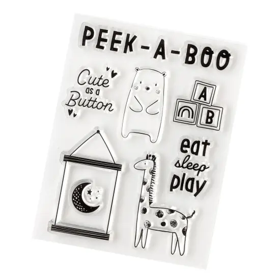 American Crafts Hello Little Boy Mini Stamp Set-8 Pieces {5}