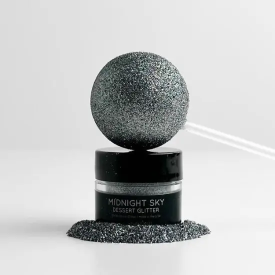 Shine Dessert Glitter:"Midnight Sky" - Black Edible Dessert Glitter {1}
