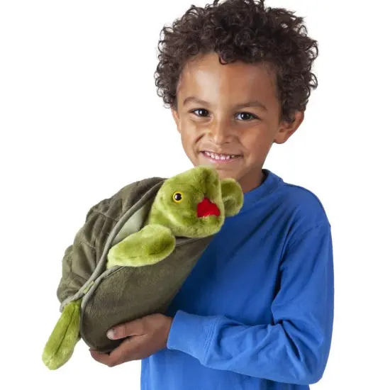 Folkmanis Turtle Plush Hand Puppet {4}