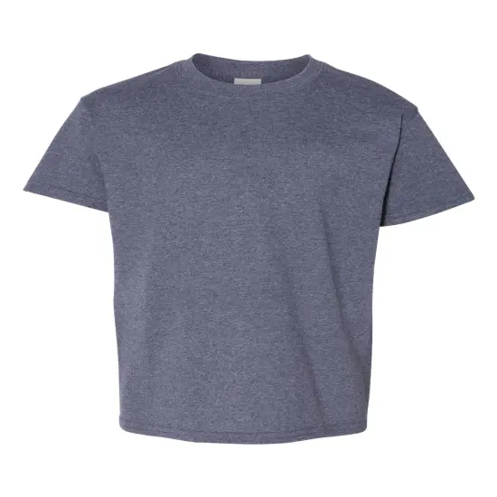 Gildan&reg; Heavy Cotton Youth Crewneck Short Sleeve T-Shirt - 5000B Heather navy {2}