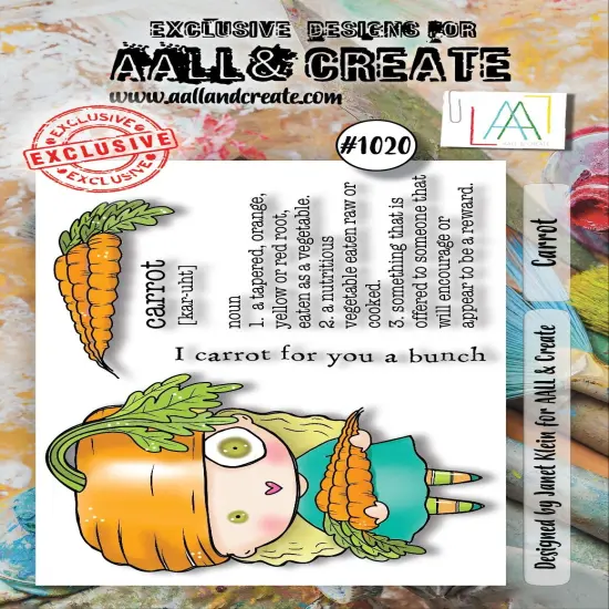 AALL And Create A7 Photopolymer Clear Stamp Set-Carrot {1}