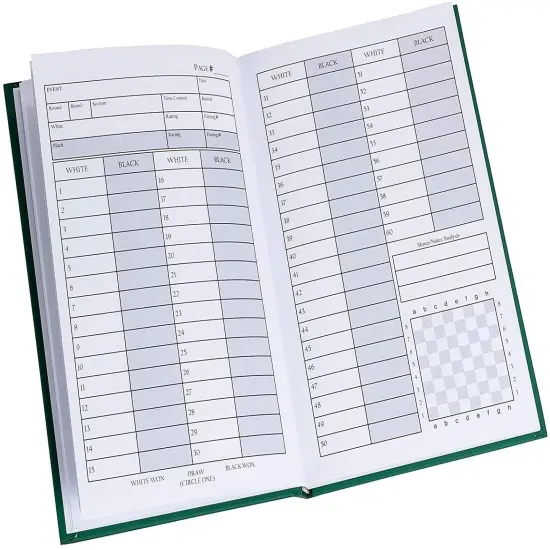 WE Games Hardcover Chess Scorebook & Notation Pad - Soft Touch {8}