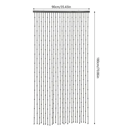 Kitcheniva Natural Wood Black Door Curtain Beads {5}