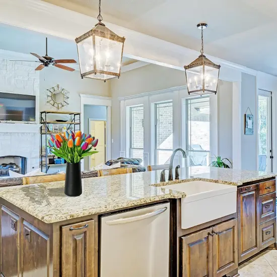 Silk Tulip Bouquet: 20pcs for Mother's Day, Easter, Valentine's, and More Rainbow orange {2}