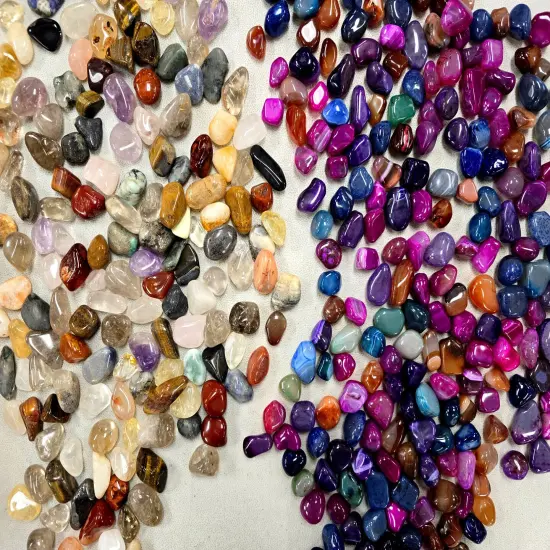 Tumbled Stones Mix - Natural & Dyed {5}