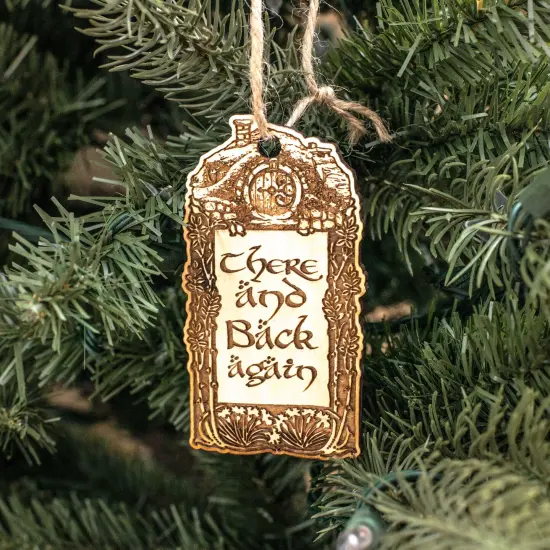 Ornament - There and Back Again - Raw Wood 2x4in {3}