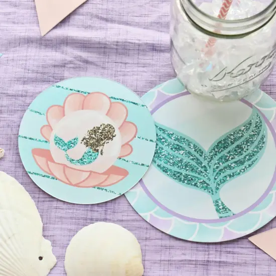 Big Dot of Happiness Let's Be Mermaids - Baby Shower or Birthday Party Giant Circle Confetti - Party Decorations - Large Confetti 27 Count {4}