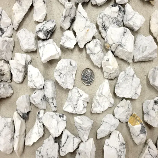 Howlite Crystals Raw Rough Stones Bulk {3}