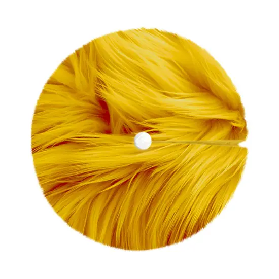 FabricLA 30" Golden Yellow Faux Fur Christmas Tree Skirt - Fluffy Plush Tree Skirt (72cm) for Holiday Decorations {2}