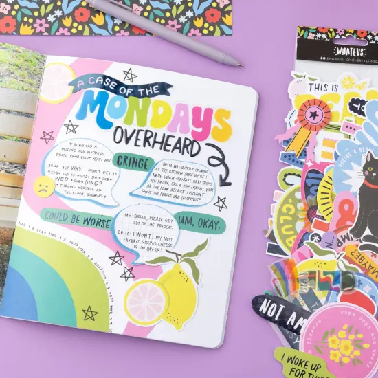 American Crafts Whatevs Ephemera Die-Cuts 60/Pkg-Icons, Black Foil {5}