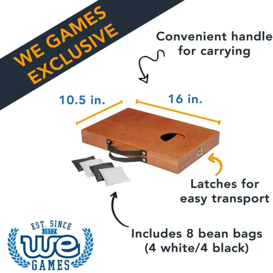 WE Games Indoor or Outdoor Travel Cornhole Game - 16 x 10.5 in. {4}