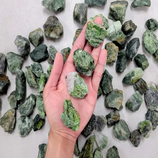 Rough Diopside Crystal Stones from Brazil - Bulk Raw Crystals {5}