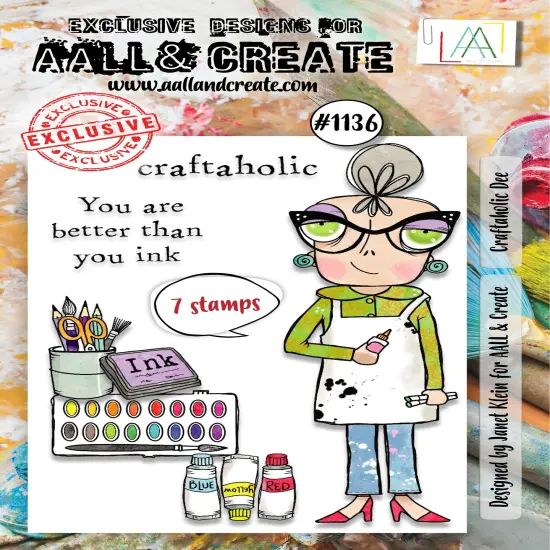 AALL And Create A7 Photopolymer Clear Stamp Set-Craftaholic Dee {1}