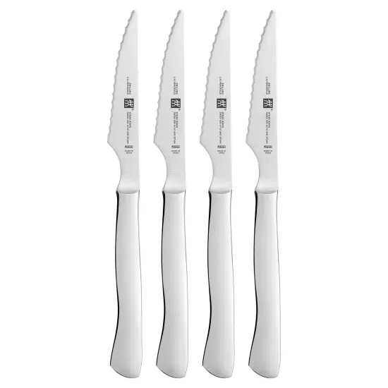 ZWILLING 4-pc Stainless Steel Serrated Steak Knife Set {1}