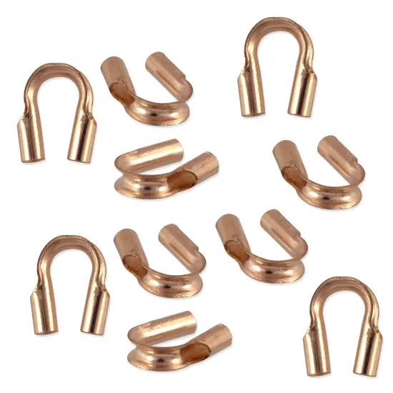 JewelrySupply Wire Protector 4.5x3.5mm Rose Gold Filled (Package of 10) {1}