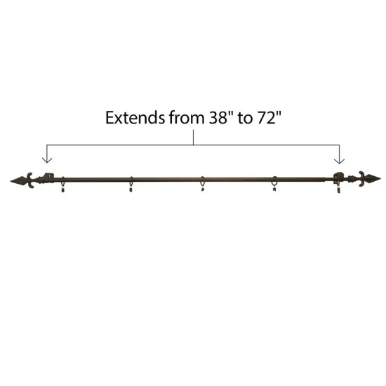 HerrschnersBlack Finial Rod with Clips Hanger Multi {6}