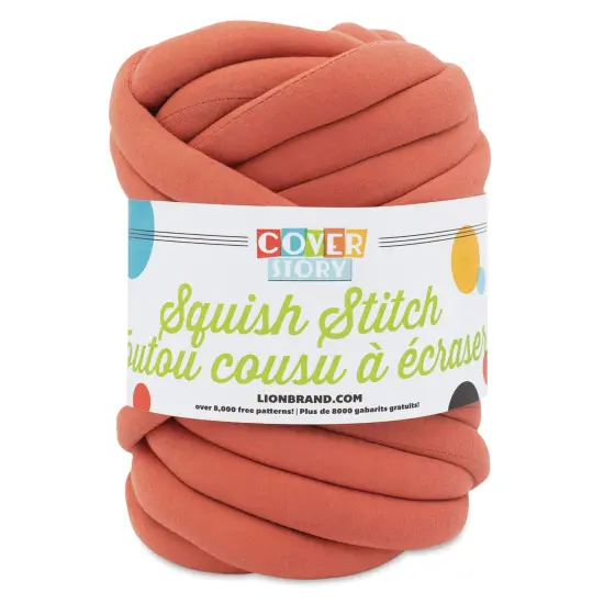 Lion Brand Cover Story Squish Stitch Yarn - Chili Pepper, 26 yards {1}