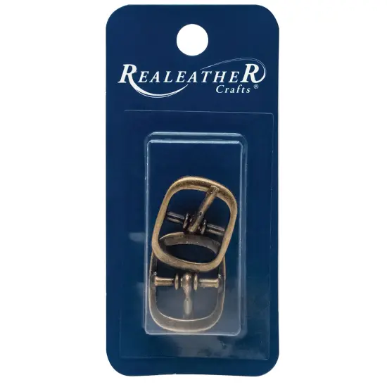 Realeather(R) Crafts Belt Buckle 1/2" 2/Pkg-Antique Brass {1}