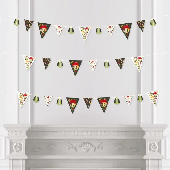 Big Dot of Happiness Wild Mushrooms - DIY Red Toadstool Party Pennant Garland Decoration - Triangle Banner - 30 Pieces {1}