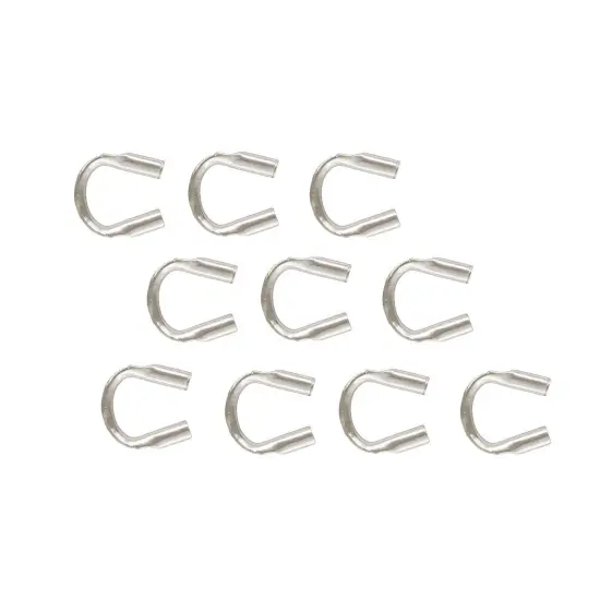 Wire Protector Guard .50mm Hole .925 Sterling Silver (10-Pcs) {1}