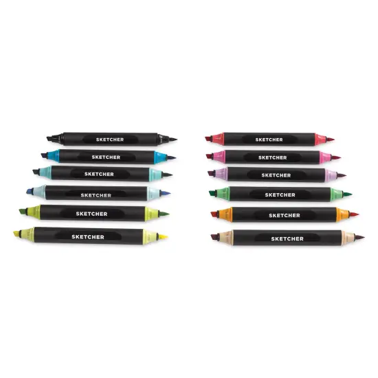 Molotow Sketcher Twin Graphic Markers - Main Kit 2, Set of 12 {1}