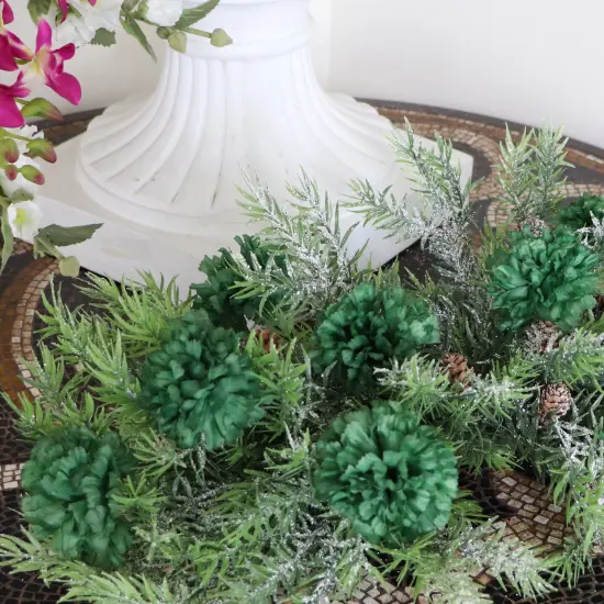 Emerald Green Carnation Picks, Realistic Silk Blooms for Floral Arrangements, DIY Decor, Weddings & Events, Floral Home by Artificial Flowers {6}