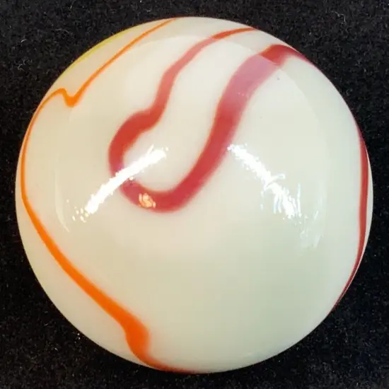 Toe Breaker 50mm (2") GELATO White Swirl Marbles glass Toebreaker HUGE {6}