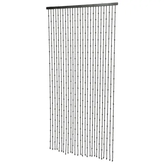 Kitcheniva Natural Wood Black Door Curtain Beads {1}