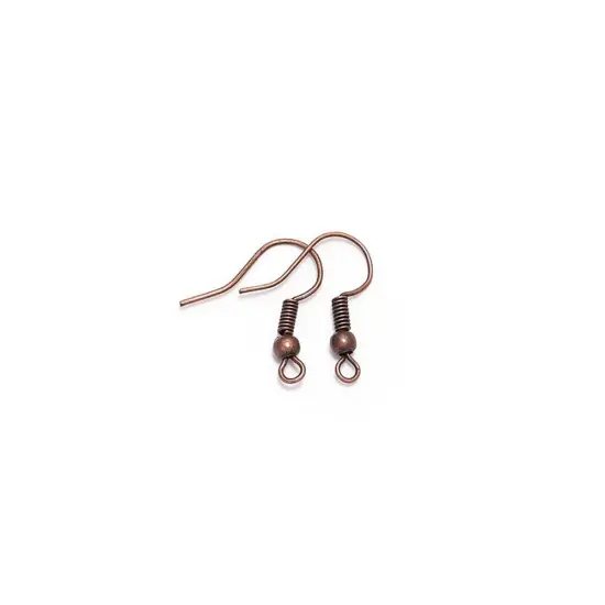 DIY JEWELRY Making Findings Earring Hook Coil Ear Wire French Hook Bronze {1}