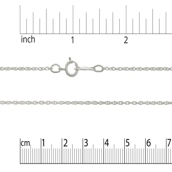 JewelrySupply Rope Chain 20" Long/1mm Thick .925 Sterling Silver {1}