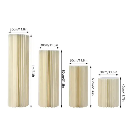 40cm+60cm+80cm+100cm Tall Foldable Cardboard Centerpiece Display Flower Stand {3}