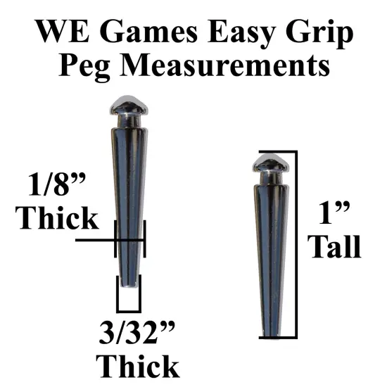 WE Games Cabinet Cribbage Set - Nautical Print - Solid Wood Continuous 3 Track Board {4}