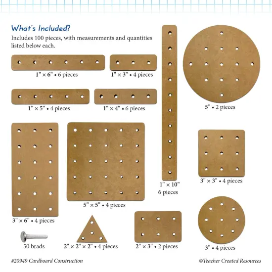 STEM Basics: Cardboard Construction - 100 Per Pack, 3 Packs {2}