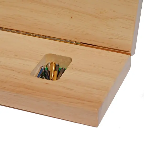 WE Games Cabinet Cribbage Set - Nautical Print - Solid Wood Continuous 3 Track Board {6}